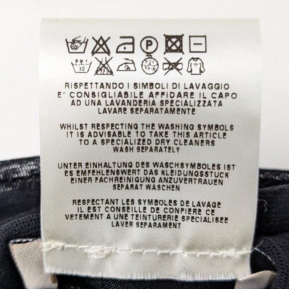 FUZZI Italy Bodycon Turtleneck Mesh Top Medium Black Floral - Picture 10 of 15